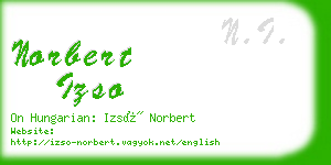 norbert izso business card